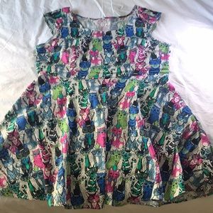 Kitty Cat Cap Sleeve Dress